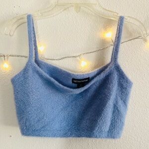 PrettyLittleThing Light Blue Knit Tank Top